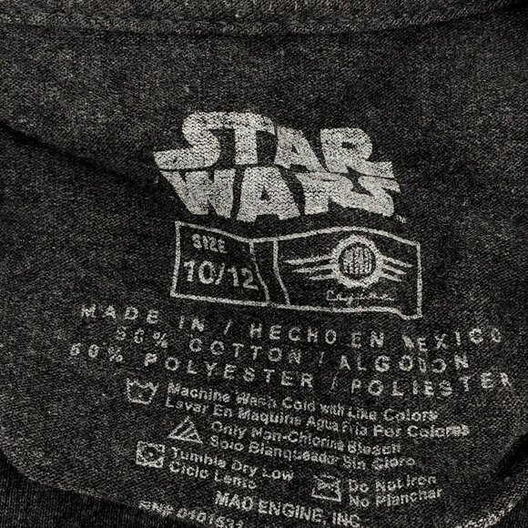 Star Wars Gray & White Classic Graphic Tee | Boys Size 10 - Picture 2 of 5